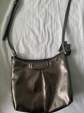 Coach Metallic Bronze/Taupe Crossbody Bag